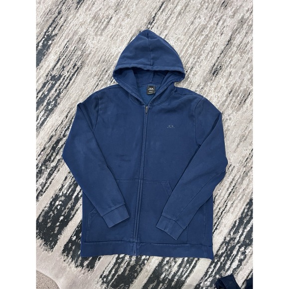 Oakley Other - Oakley Men's Zip-Up Hooded Sweatshirt Blue Striped, Size XL